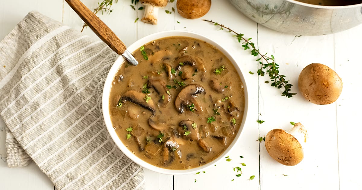 Mushroom soup hot sale recipe no cream