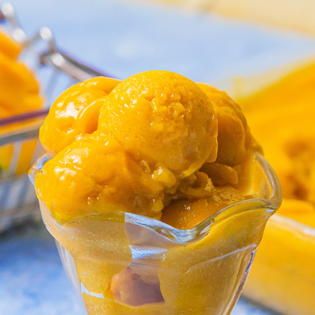 3-Ingredient Mango Sorbet (No-Churn!) - Minimalist Baker Recipes