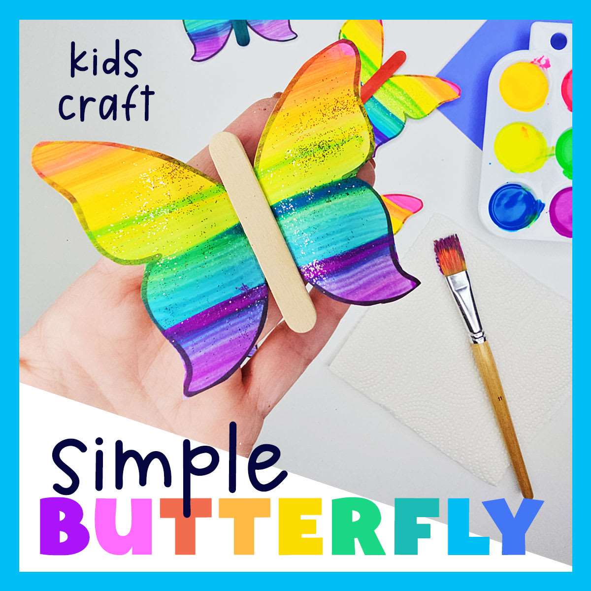 DIY colorful Paper Butterfly craft for Kids or decorations