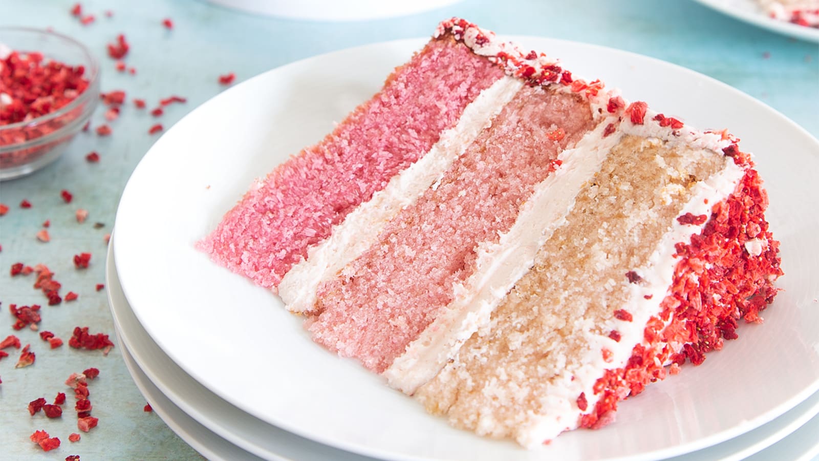 Pink ombr cake