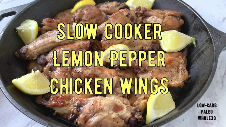 Slow Cooker Lemon Pepper Chicken Wings
