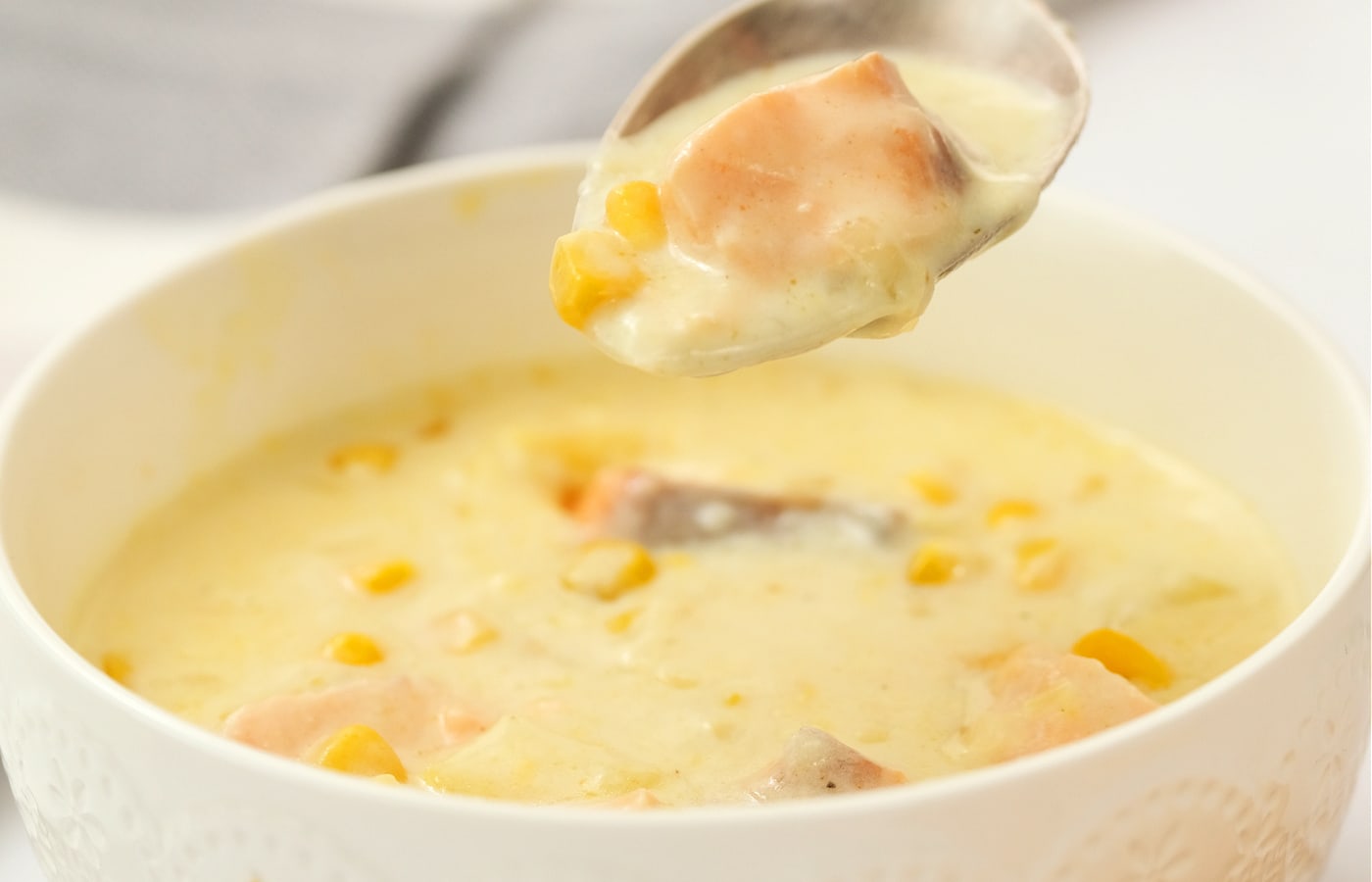 Easy Corn Chowder With TJ's Chicken-less Salt & Everything But The