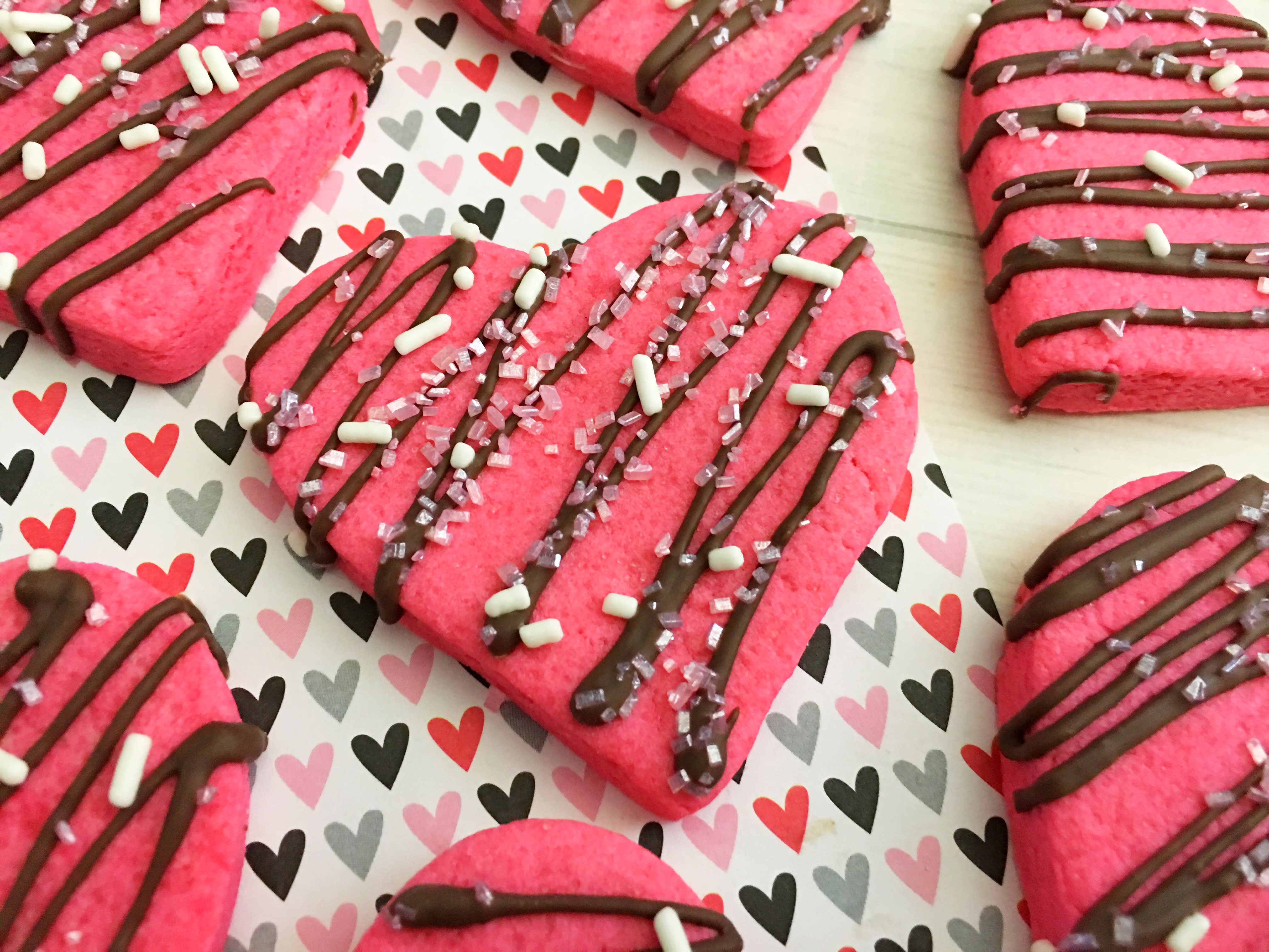 Heart-Shaped Valentine's Day Cookies - Dancing Through the Rain