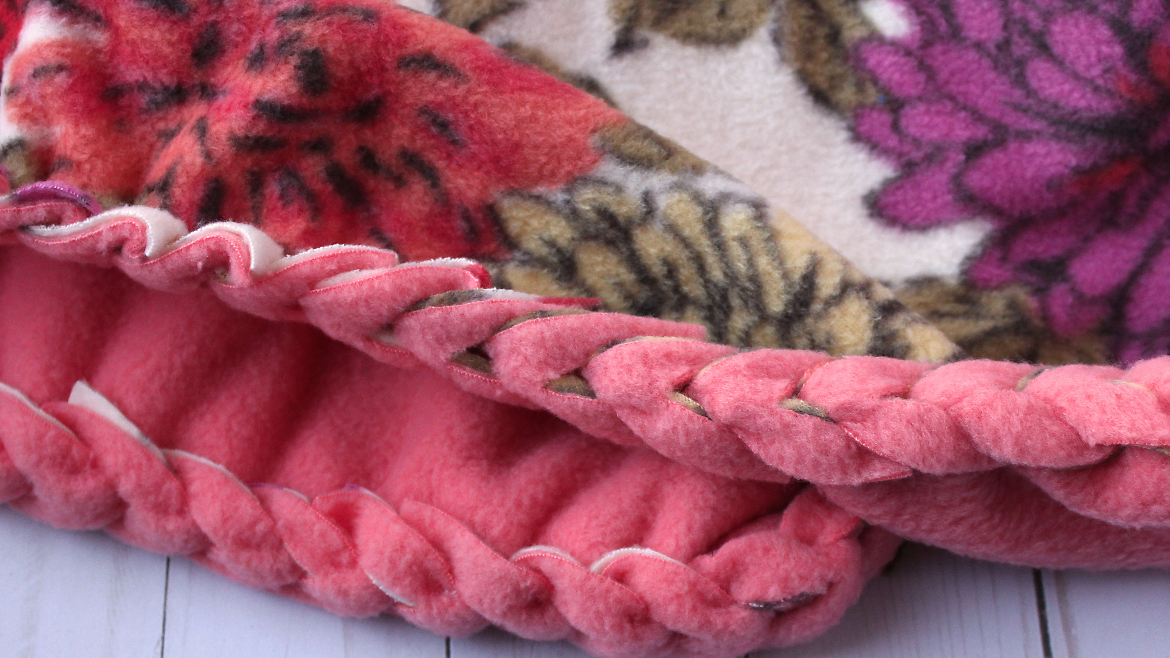No-Sew Fleece Blanket - A Beautiful Mess