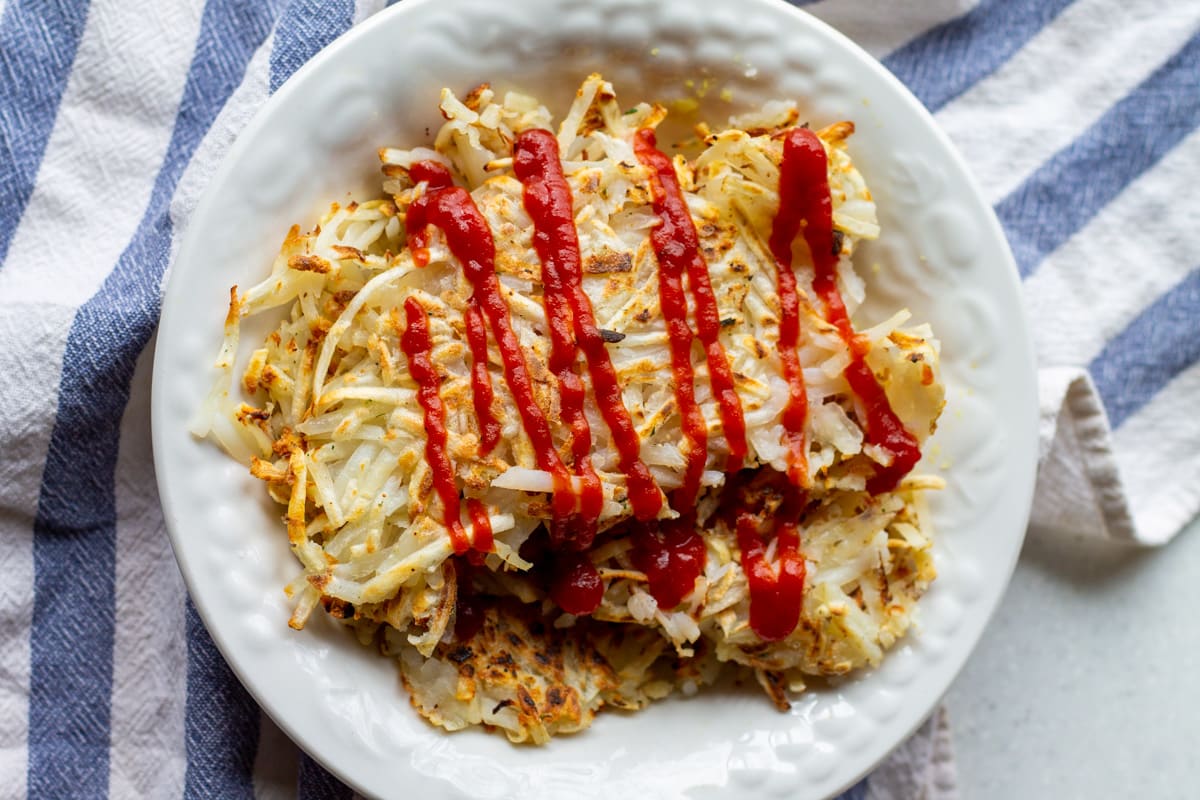 Crispy Oil Free Hash Browns - A Plantiful Path