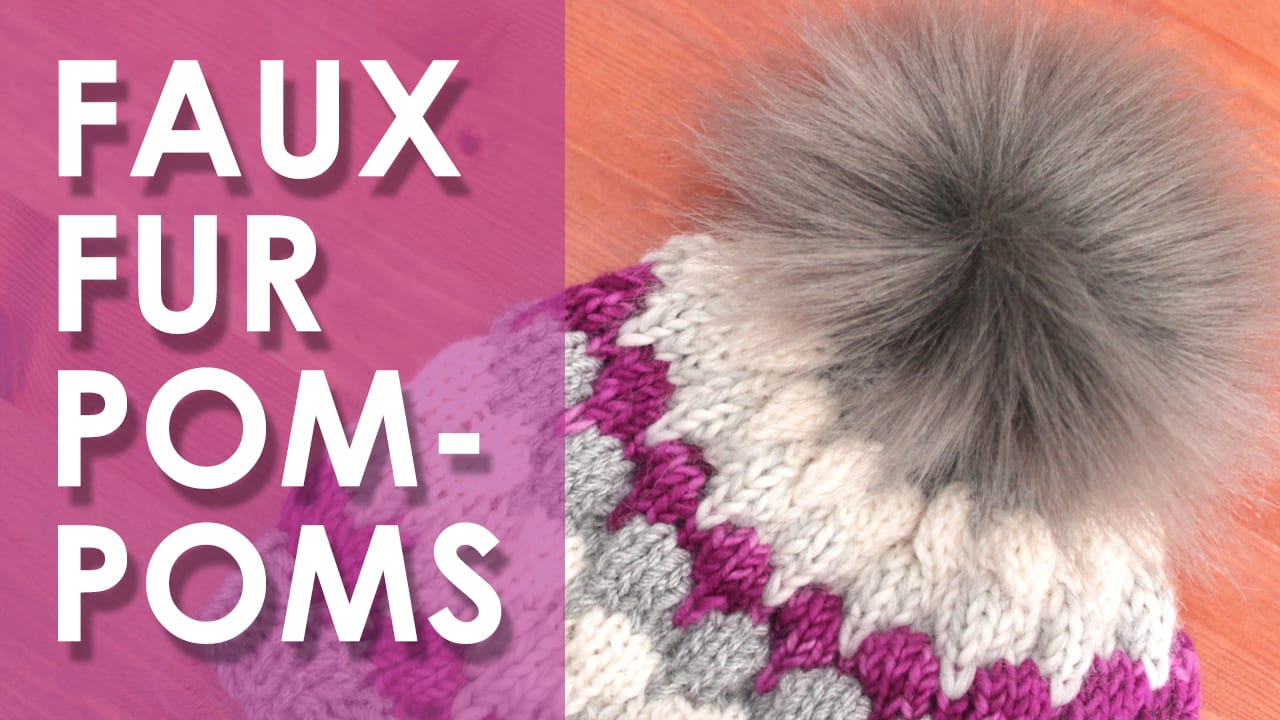 How to make Amazing Faux Fur Pom-Poms for Hats Easily  How to make a pom  pom, Faux fur pom pom, Diy and crafts sewing