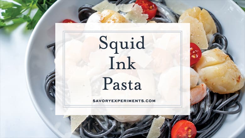 VIDEO) Squid Ink Pasta w/ Shrimp, Scallops & White Wine Sauce