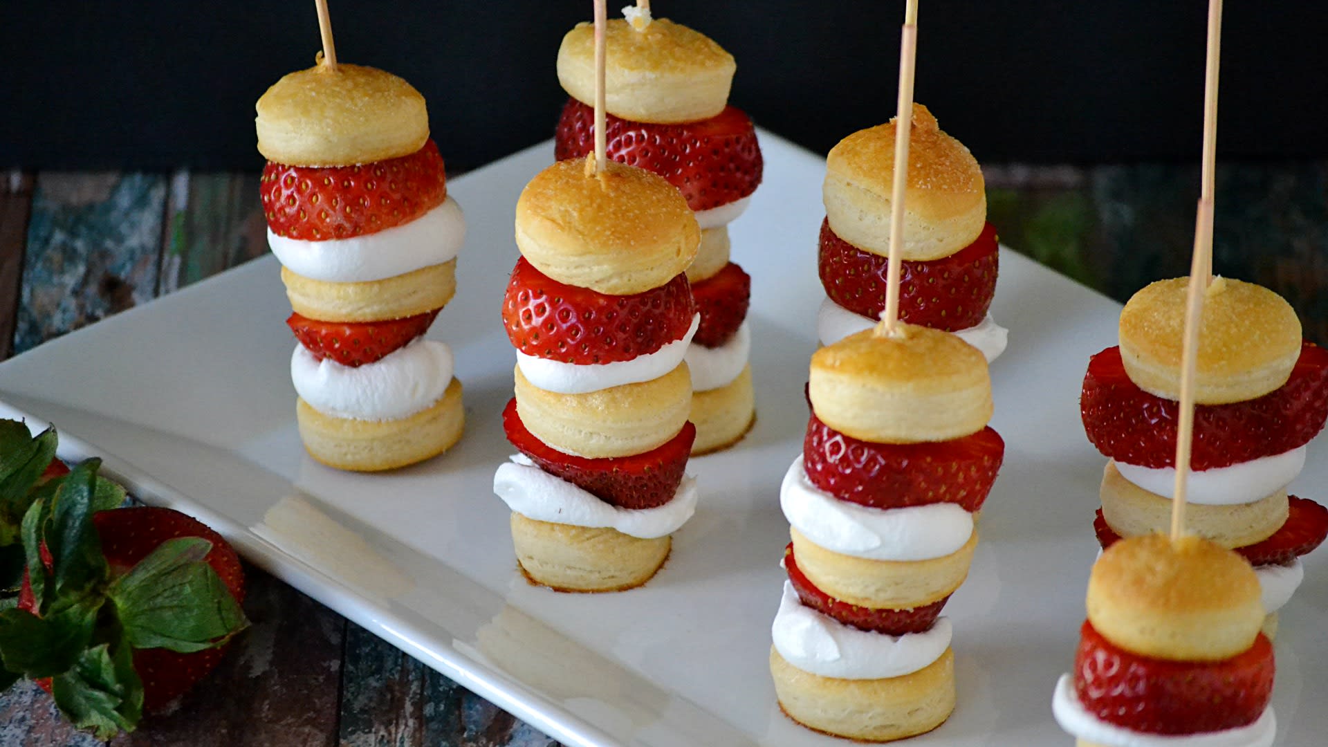 Strawberry Shortcake Appetizer Kabobs