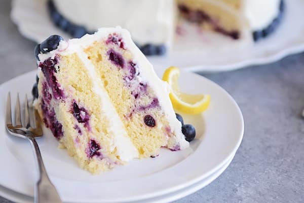 Lemon Blueberry Cake - Sugar Spun Run