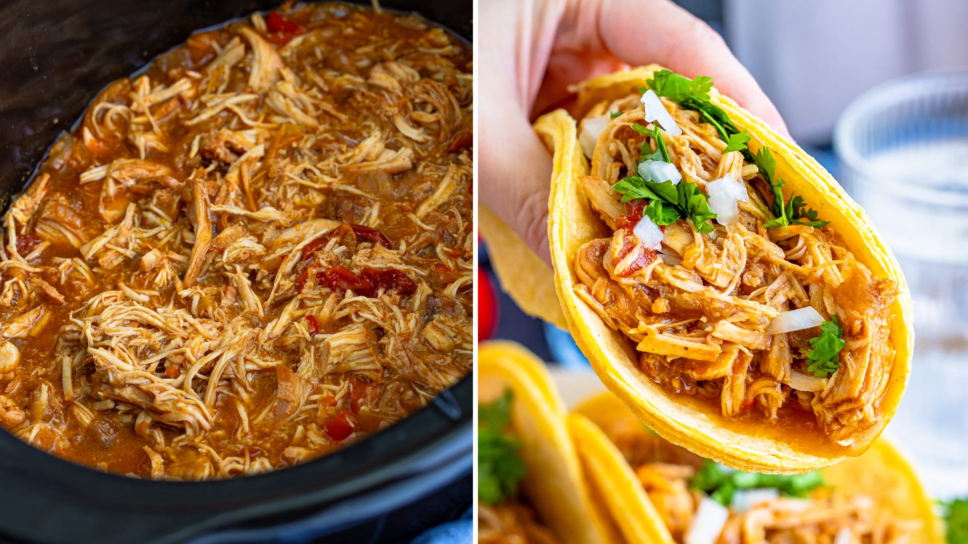 Crockpot Shredded Chicken Tacos (6-ingredient) • FIVEheartHOME