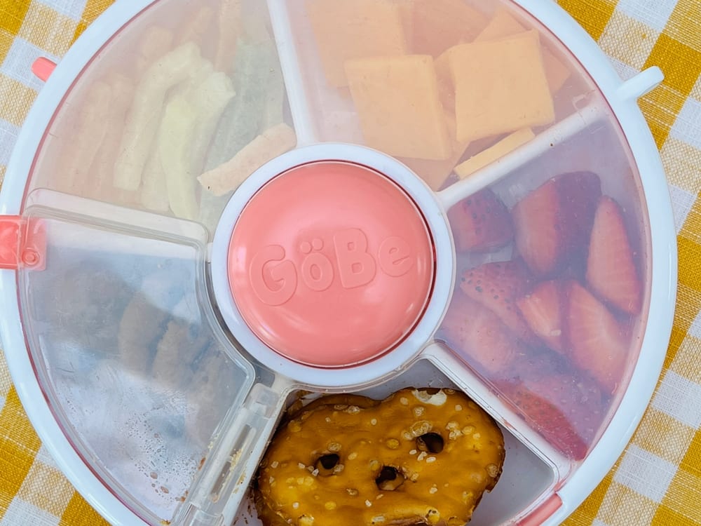 GoBe Kids Bento Style Lunch Box with Snack Spinner;- Divided Lunch