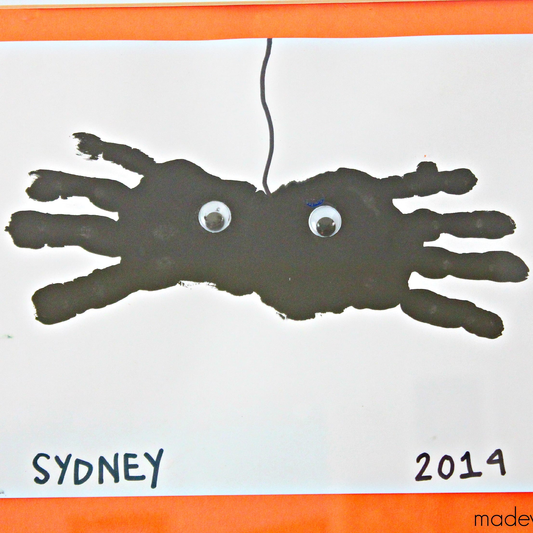 Spider handprint sale