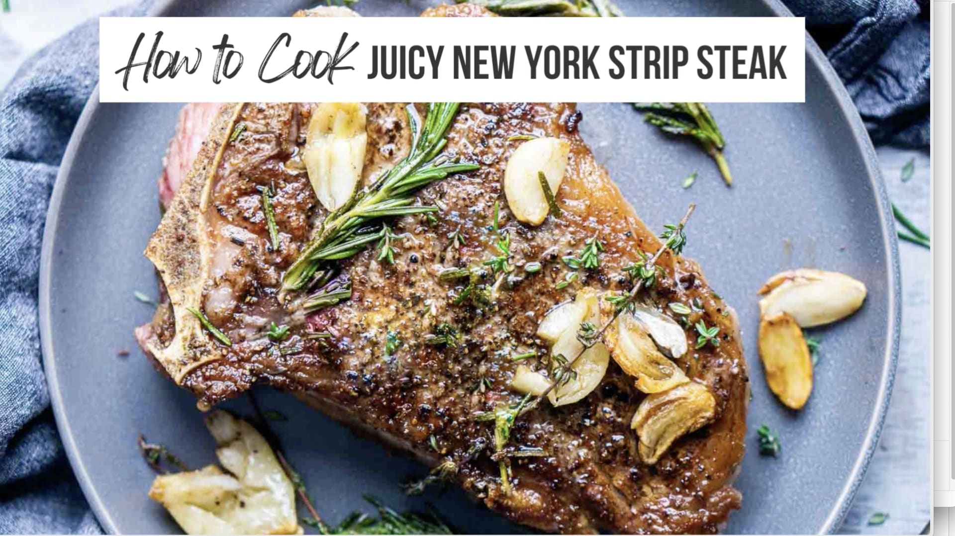 Juicy Cast Iron Skillet Steak - Chef Alli