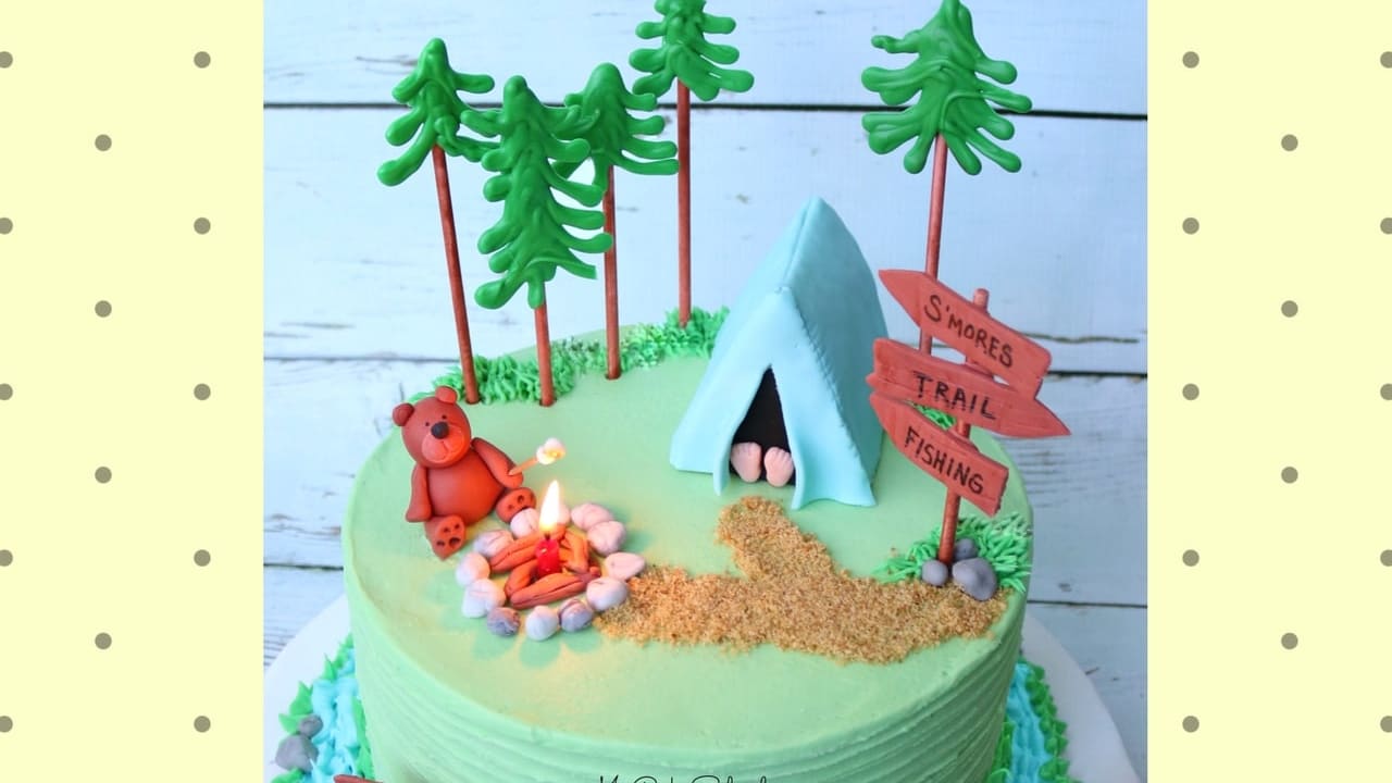 Camping Hunting Fishing Birthday Cake — Birthday Cakes