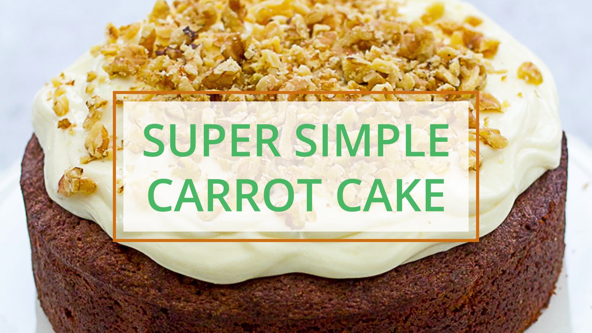 Eggless Carrot Cake Recipe - Swasthi's Recipes