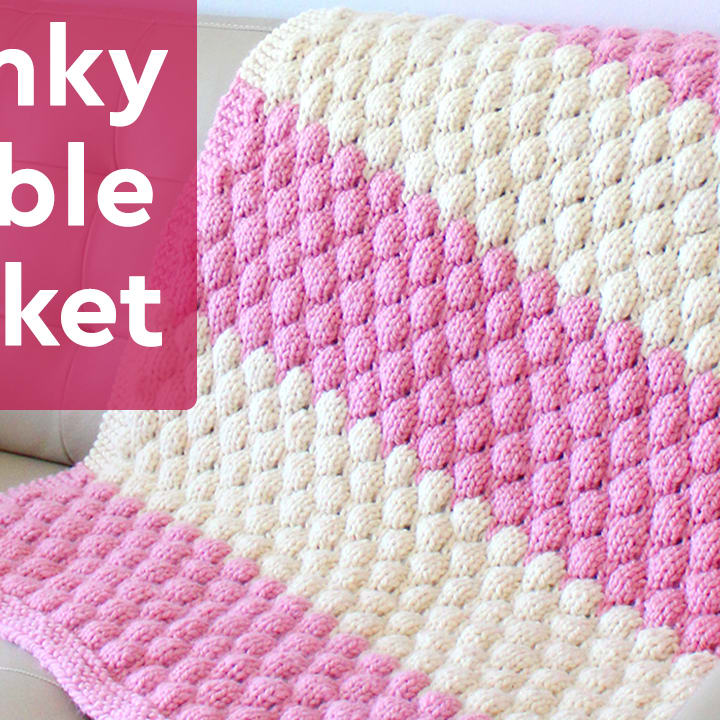 Bubble knit cheap baby blanket
