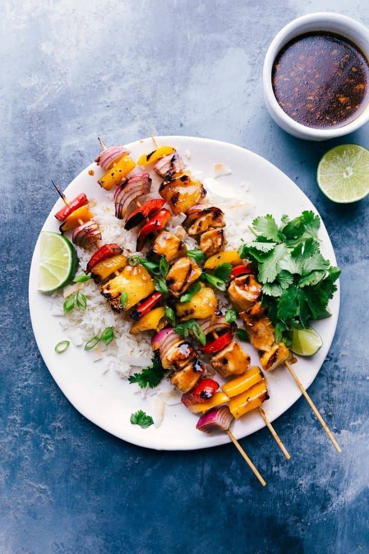 Teriyaki chicken shish sales kabobs