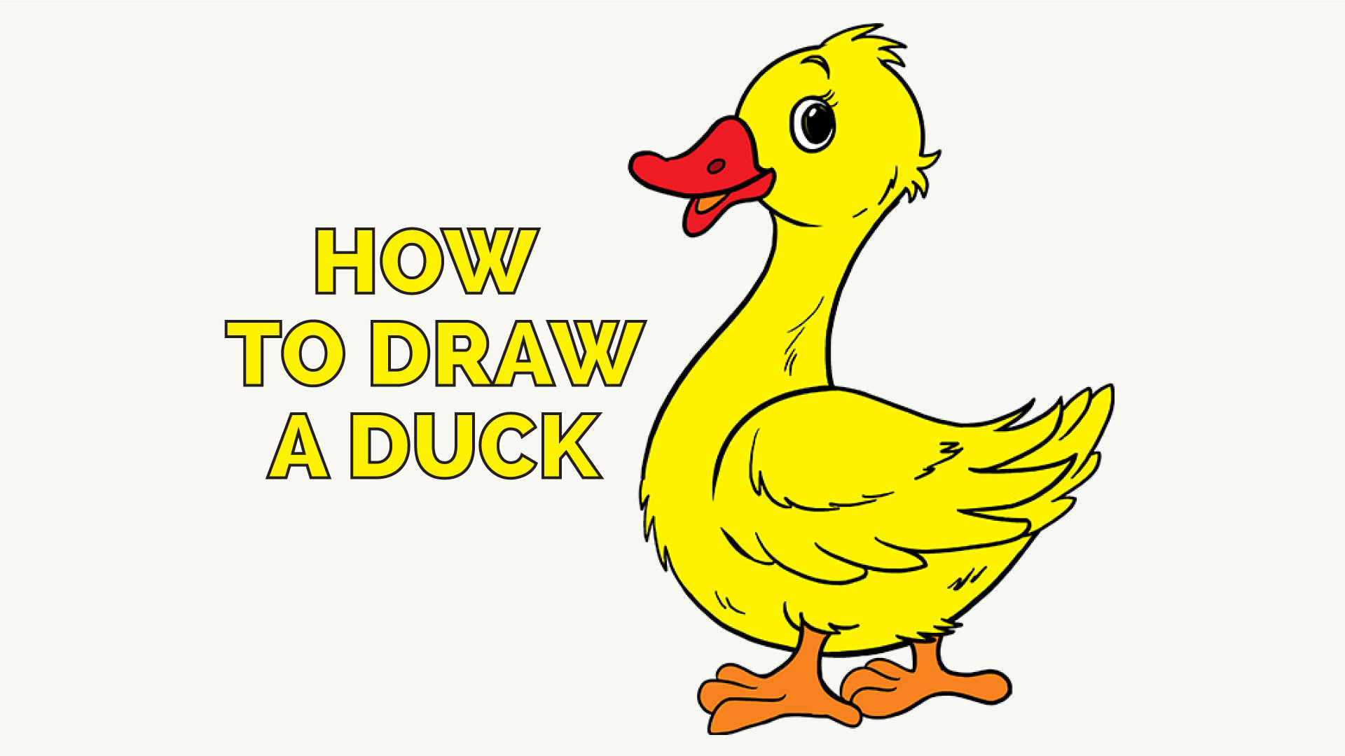 How to Draw a Duck - Really Easy Drawing Tutorial