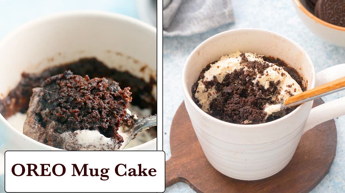 Oreo Mug Cake In 2 Minutes (No Eggs, No Dairy) - The Conscious Plant Kitchen