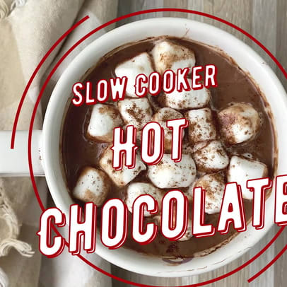 Slow Cooker Hot Chocolate + VIDEO - Fit Slow Cooker Queen