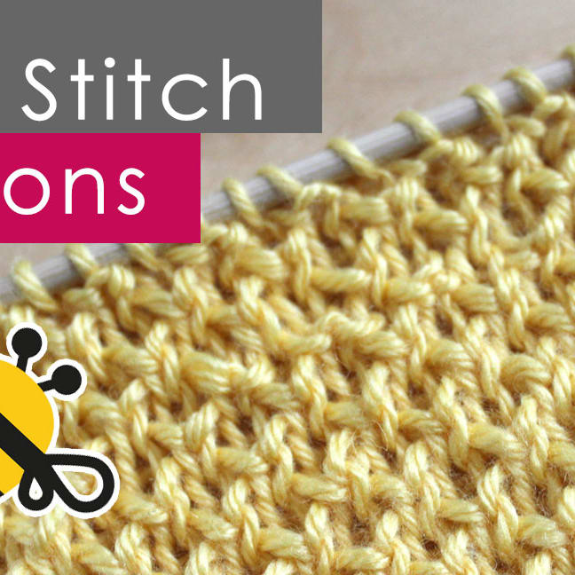 Two-Color Bee Stitch - Knitting Stitch Dictionary 