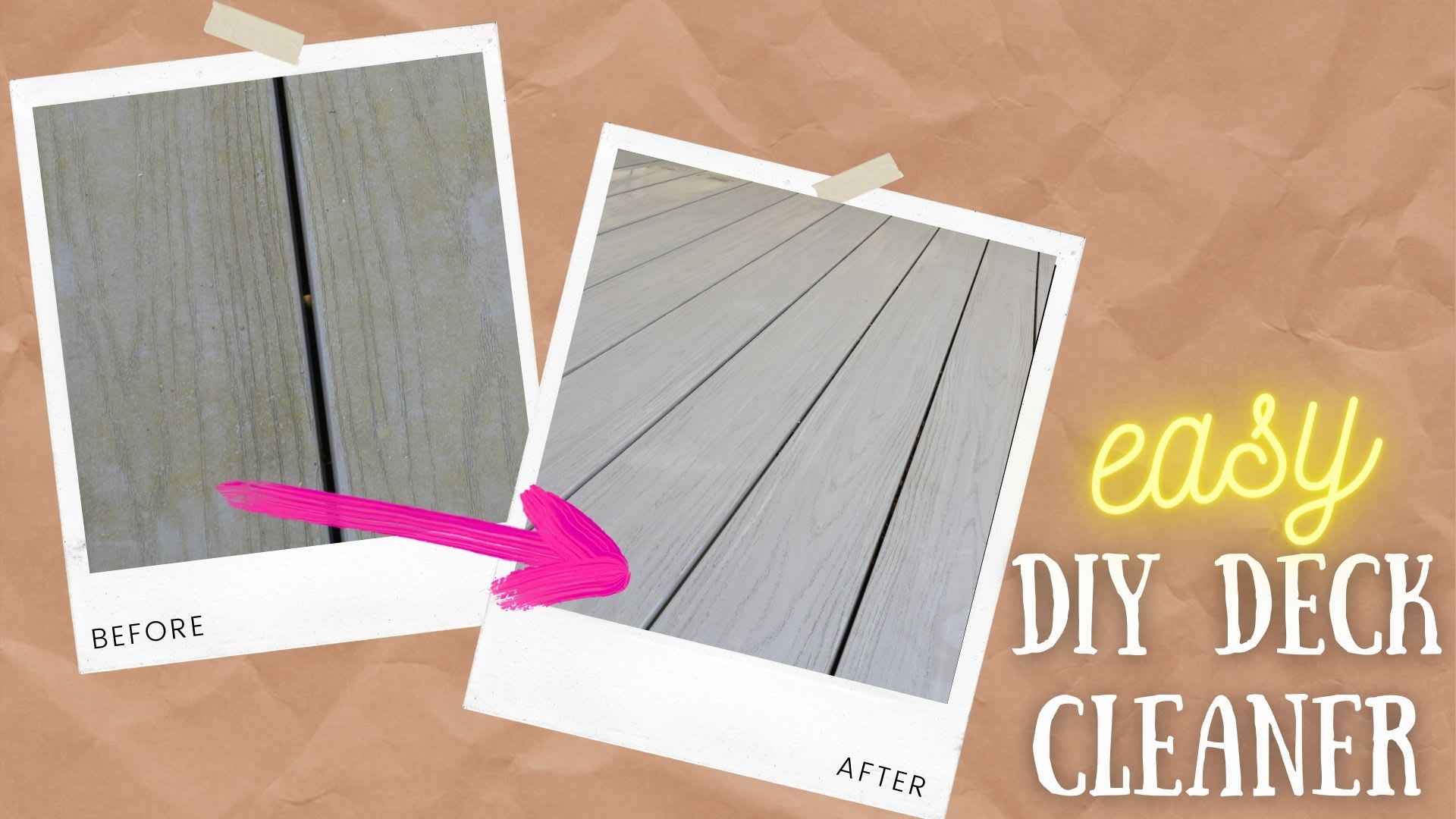Homemade outlet deck cleaner
