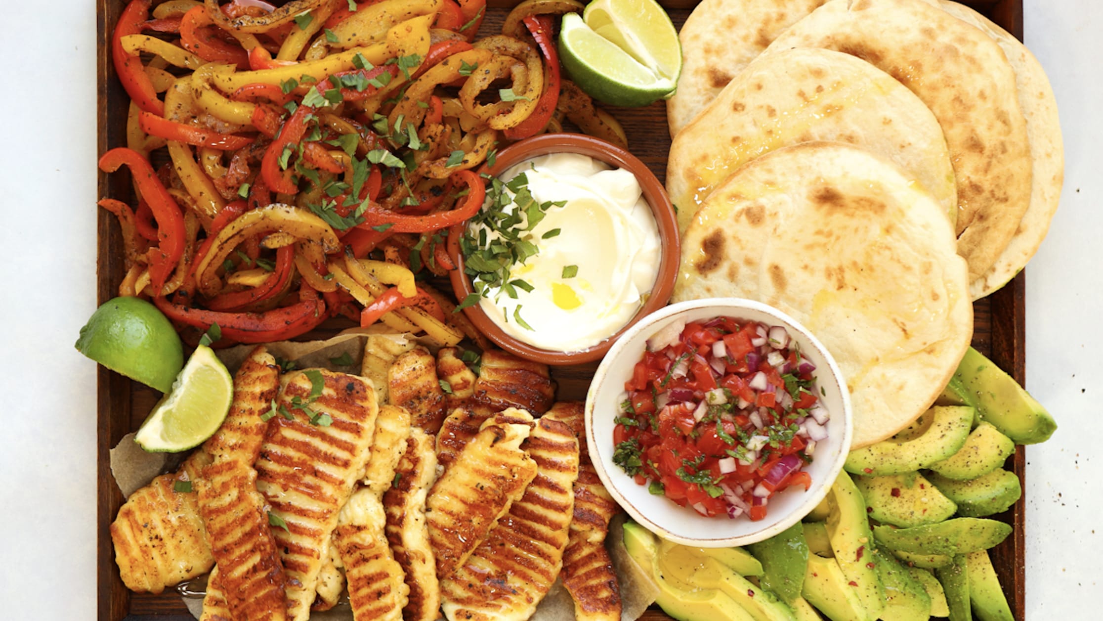 Fajita plates top