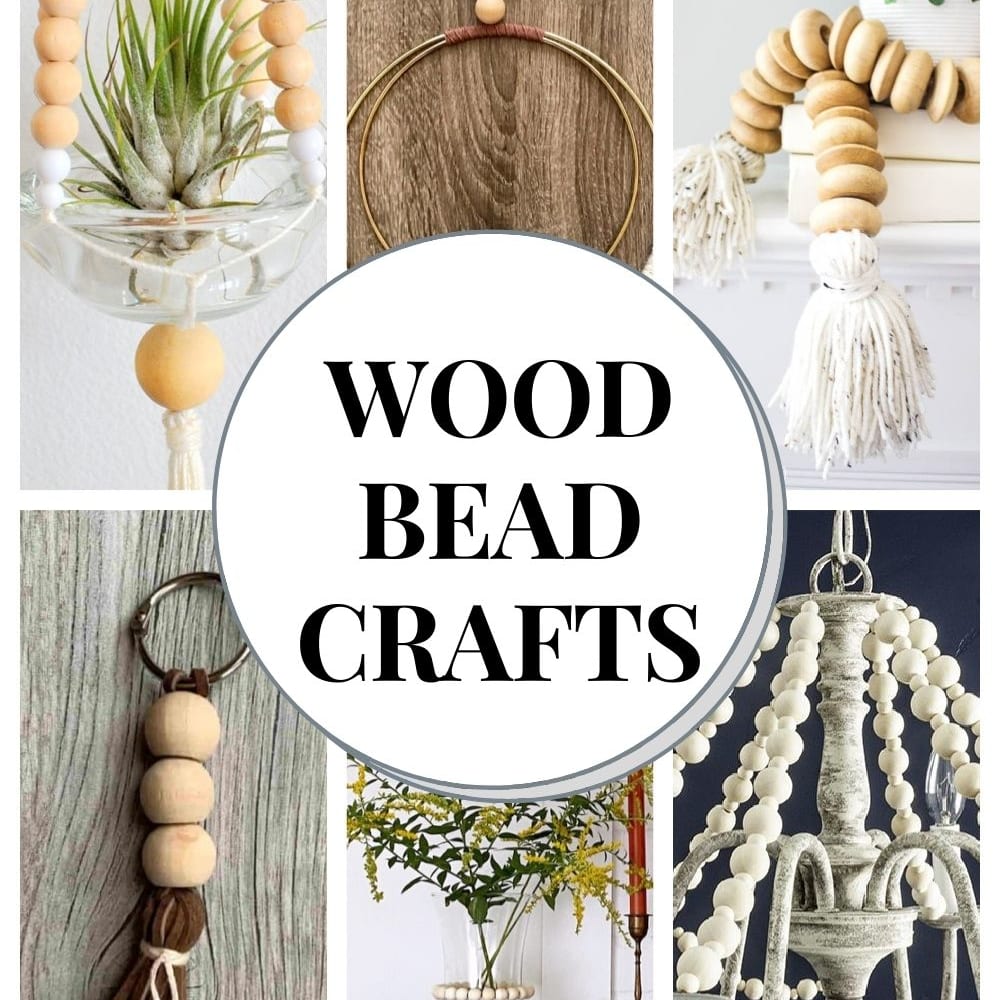 DIY Wood Bead Garland with Tassels