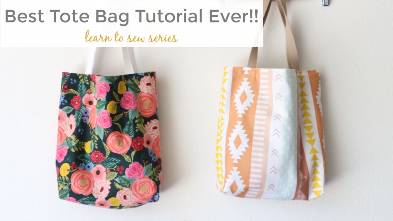 diy tote bag tutorial+easy to sew+sewing pattern free (sewing for