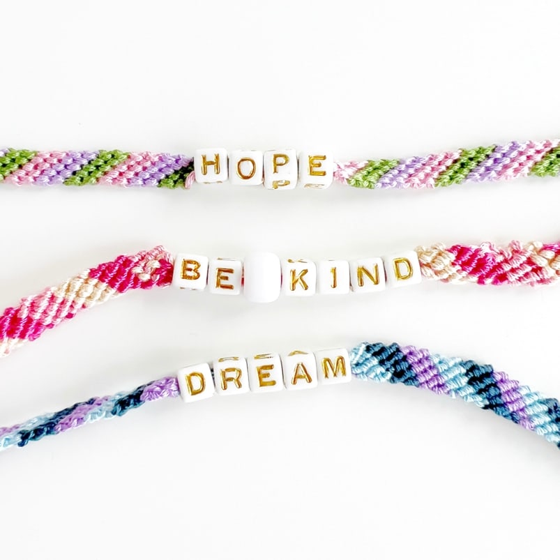 How to Make Friendship Bracelet with Letter Beads 
