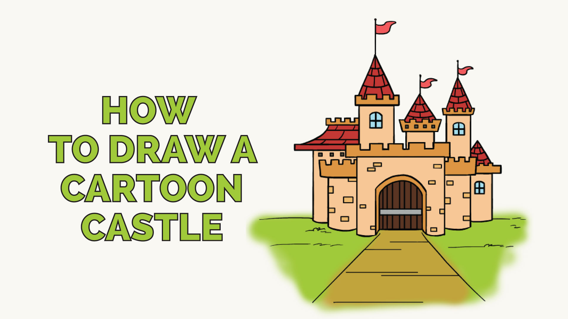 How to Draw a Cartoon Castle in a Few Easy Steps | Easy Drawing Guides