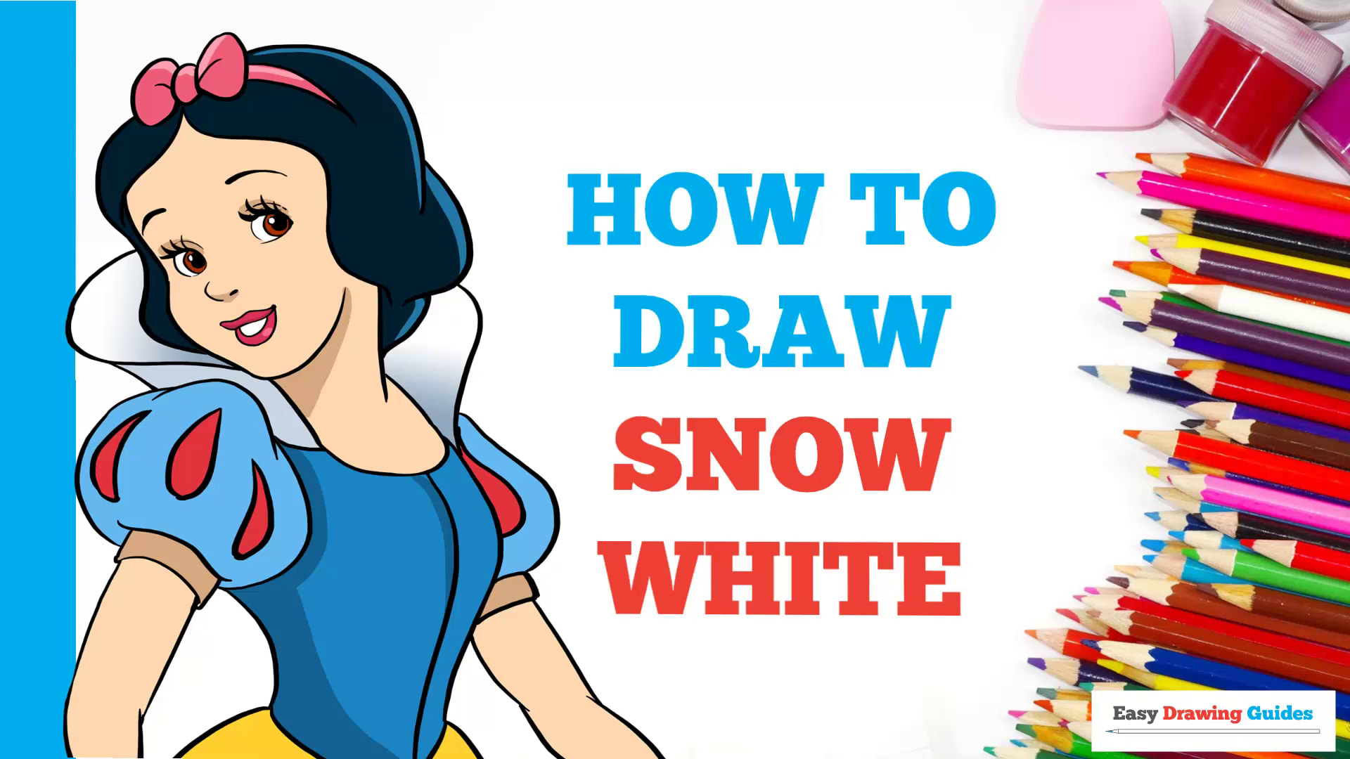 How to Draw Snow White - Really Easy Drawing Tutorial