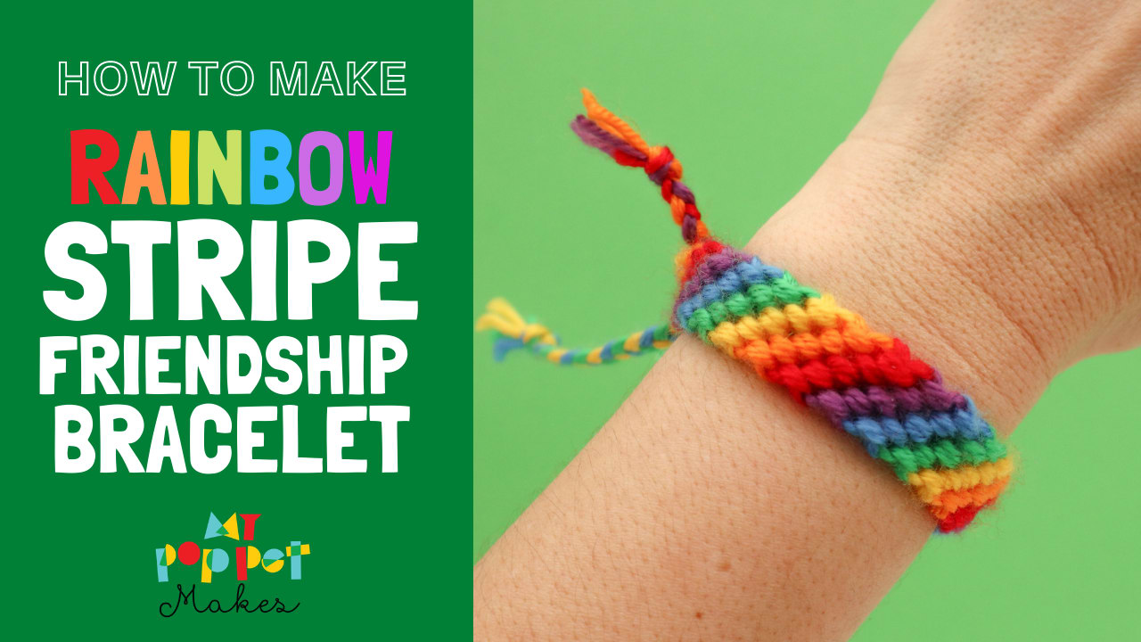 Stripe & Bead Friendship Bracelet craft activity guide