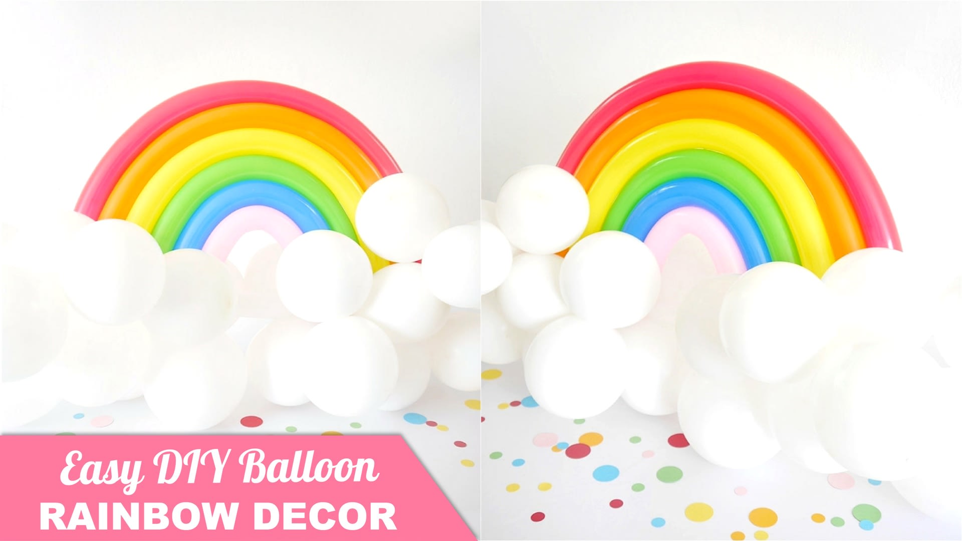 Very Easy Rainbow Theme Balloon Decoration 