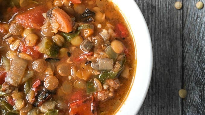 Instant pot lentil sale and sausage soup