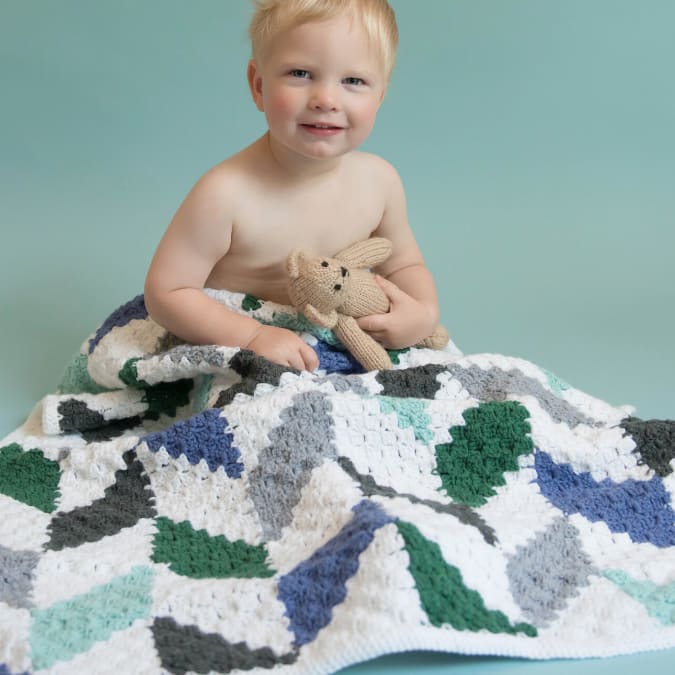 Herringbone crochet baby clearance blanket