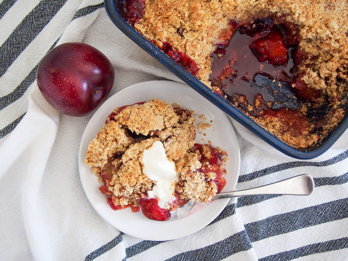 Cherry Berry Almond Crumble • Cook Til Delicious