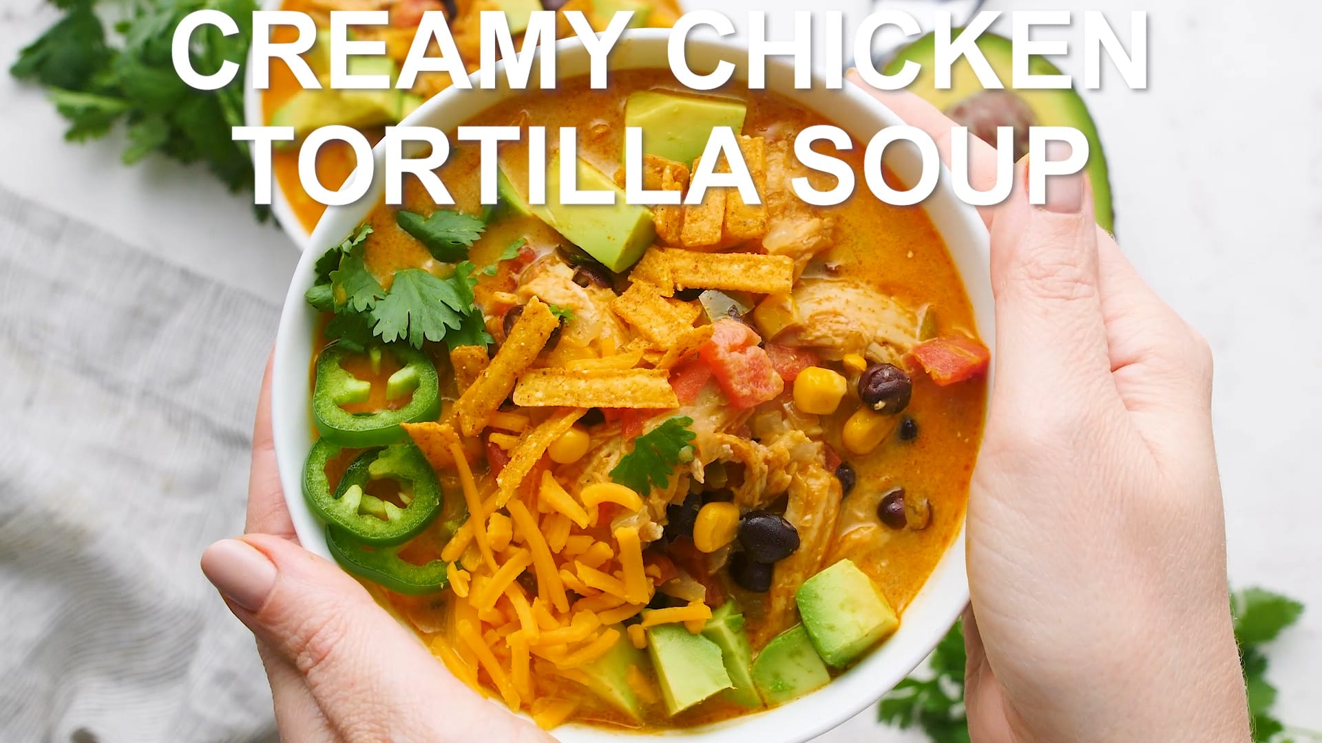 Creamy Chicken Tortilla Soup - The Cozy Cook