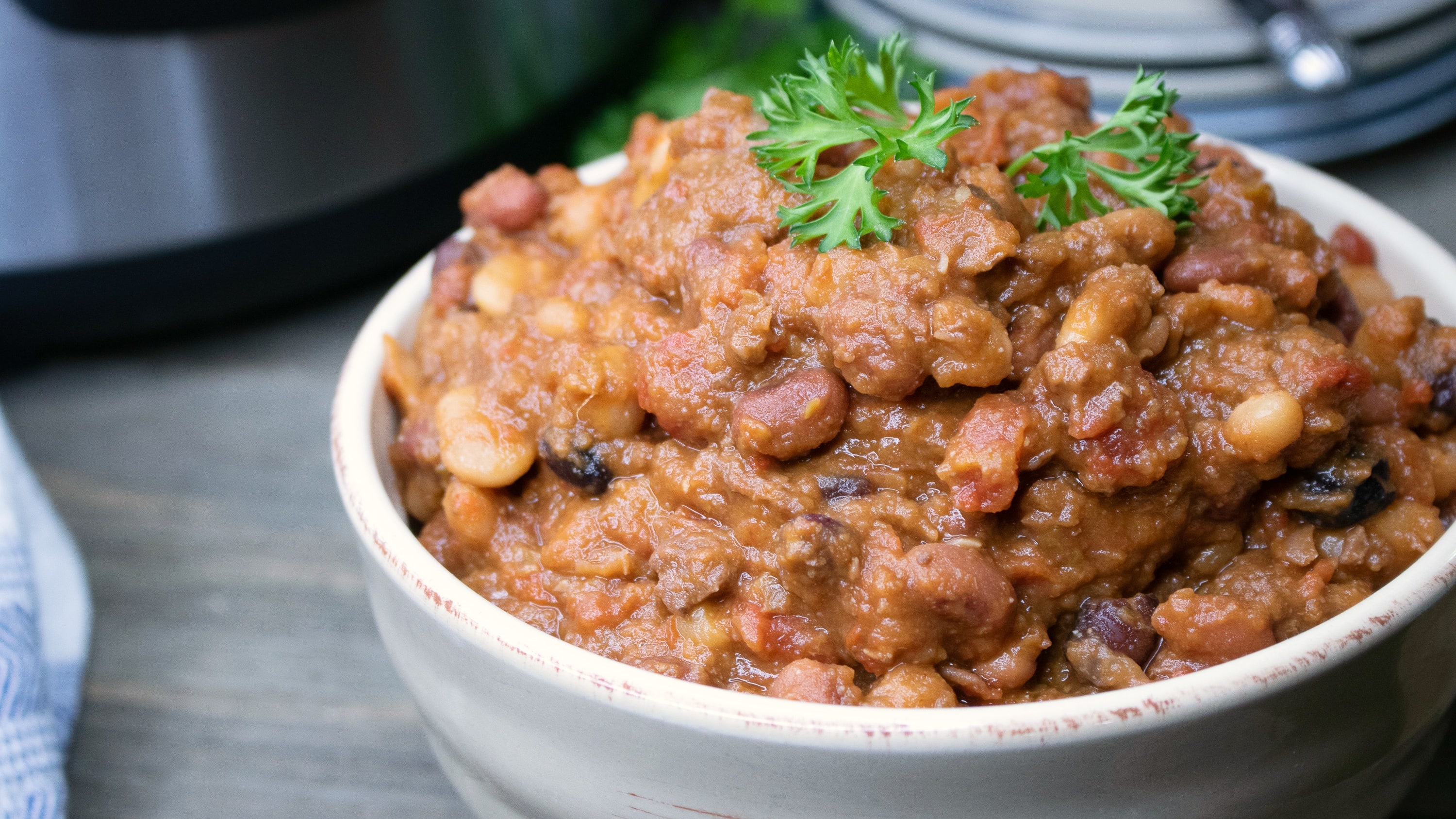 Instant Pot Bean Stew with Beef