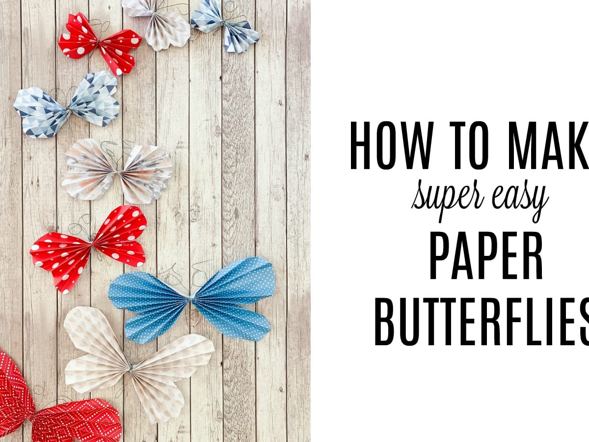 DIY Accordion Paper Butterflies - DIY Inspired