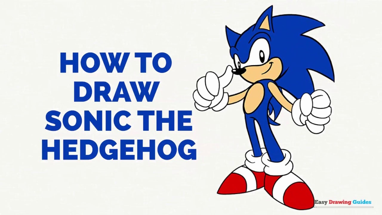 How to draw Sonic from the movie - Sketchok easy drawing guides