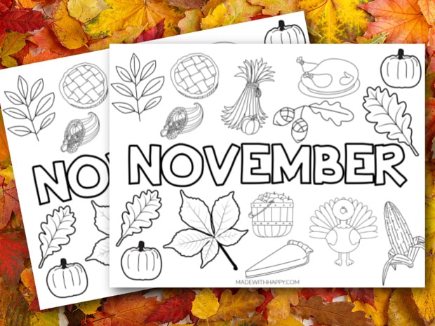 Fall coloring pages | Autumn november coloring sheets