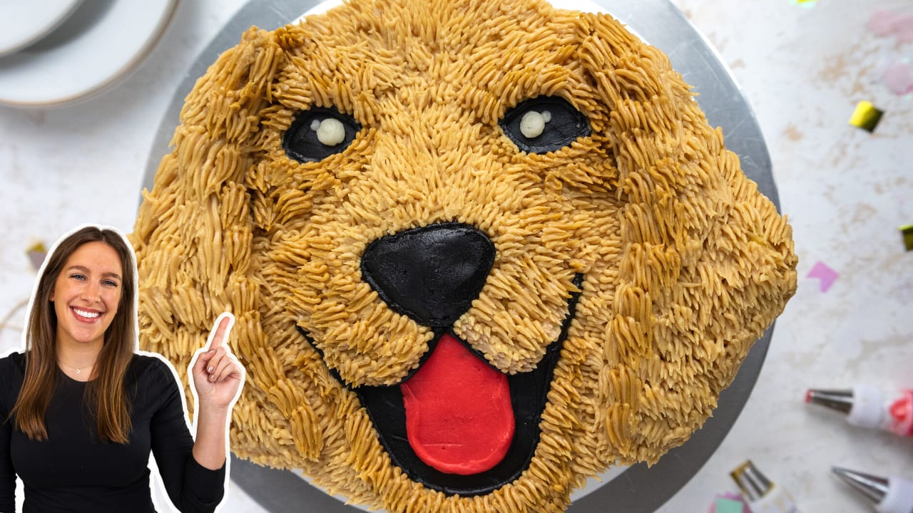 Golden retriever cake outlet