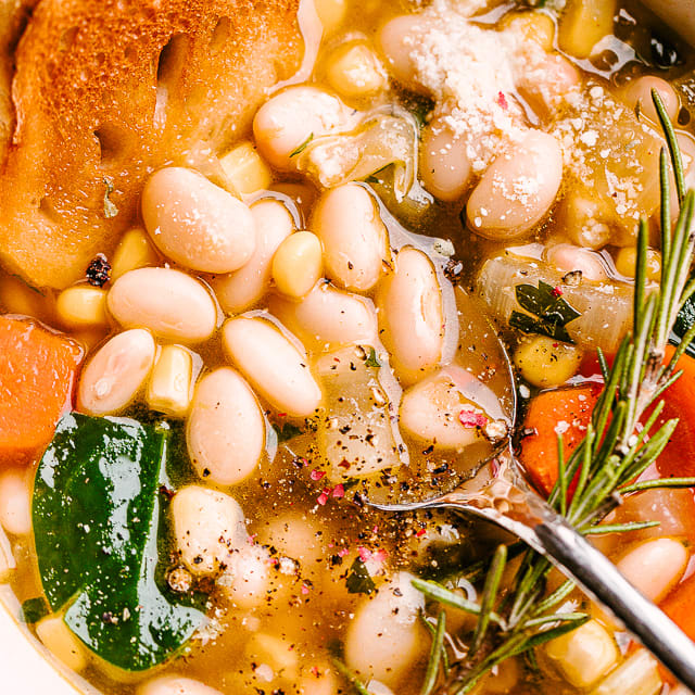 Instant Pot Freezer Meal: Tuscan Chicken with White Beans and Mushrooms
