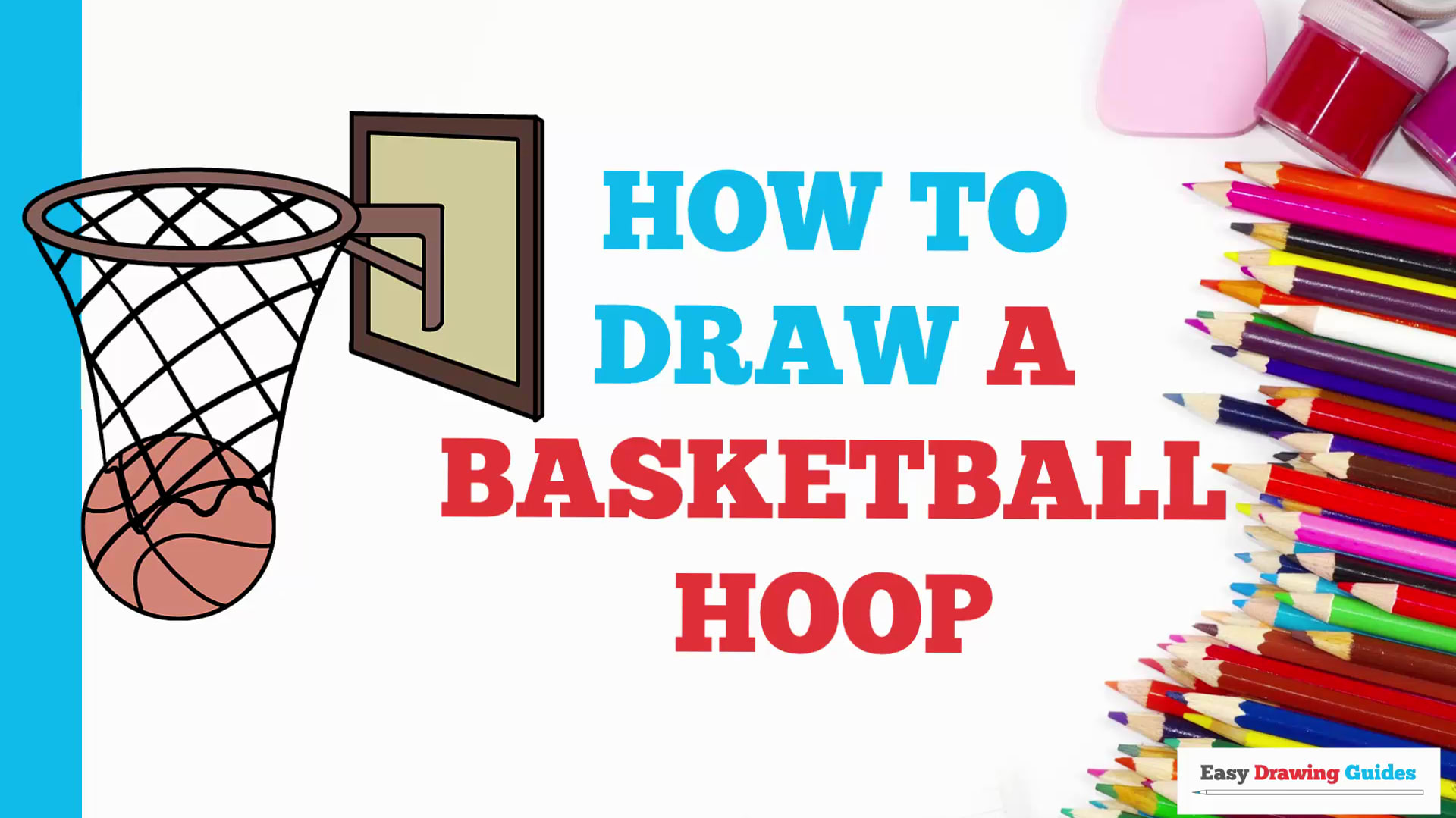 How to Draw a Basketball Hoop - Really Easy Drawing Tutorial