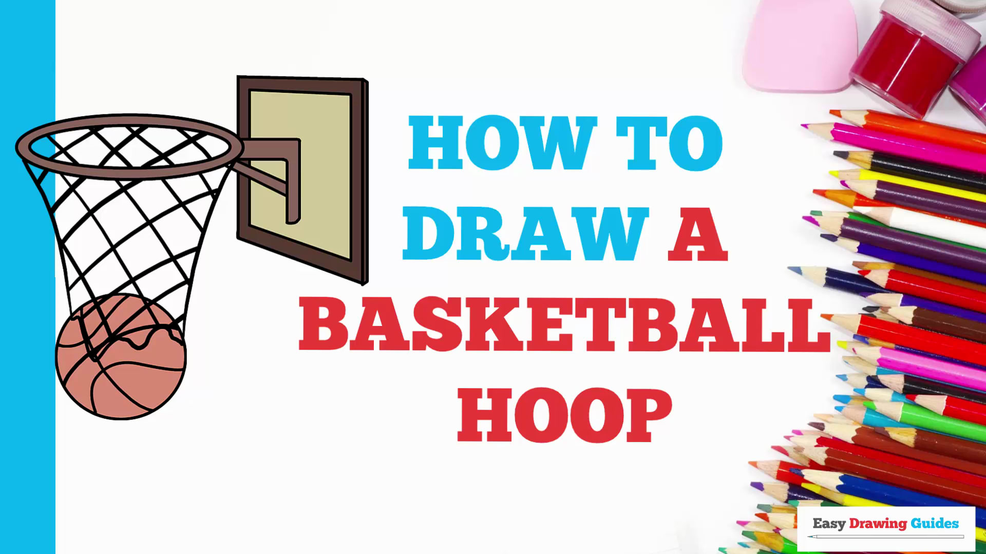 How to Draw a Basketball Hoop in a Few Easy Steps: Drawing Tutorial for  Kids and Beginners