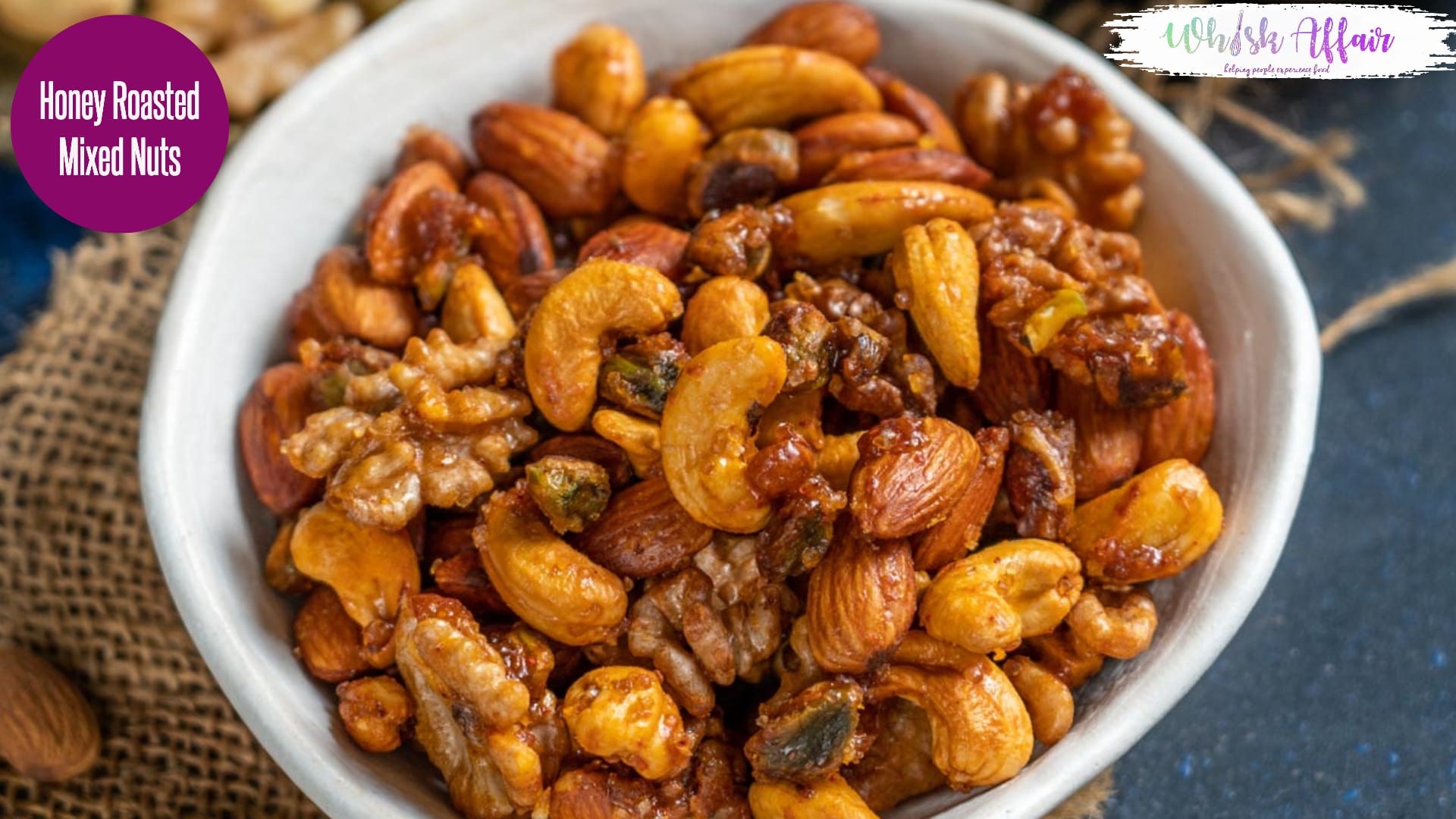 Healthy Honey Roasted Mixed Nuts Recipe + Video - Whiskaffair