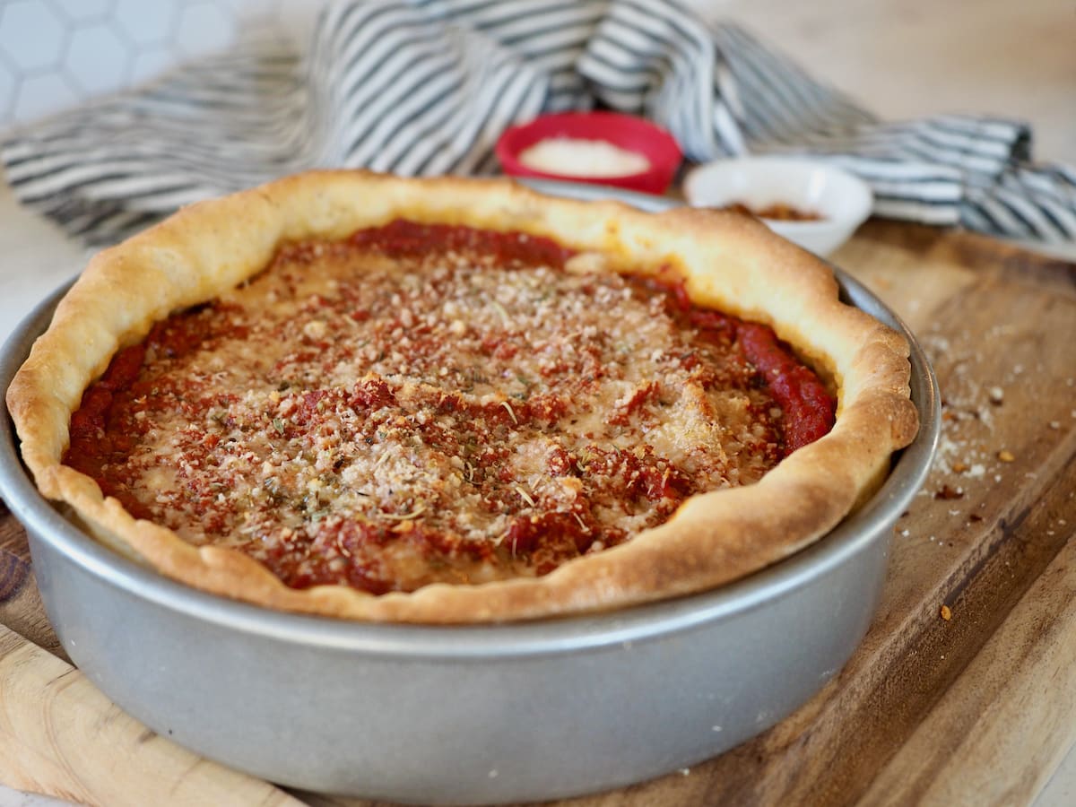 Chicago-Style Deep Dish Pizza - Sally's Baking Addiction
