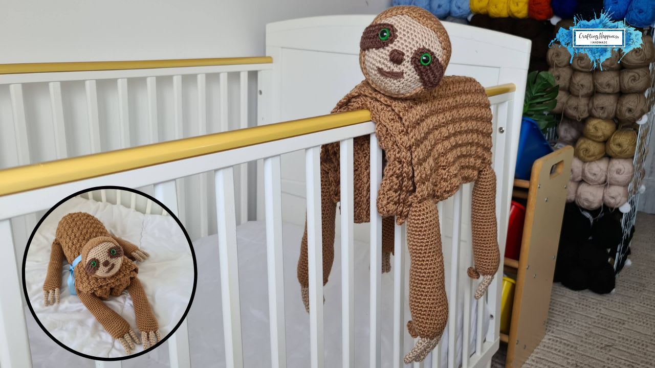 Sloth crochet blanket deals