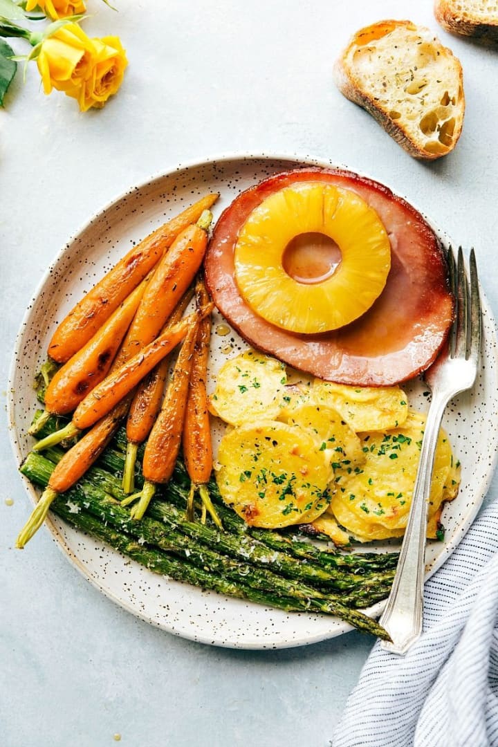 Easter dinner sides with cheap ham
